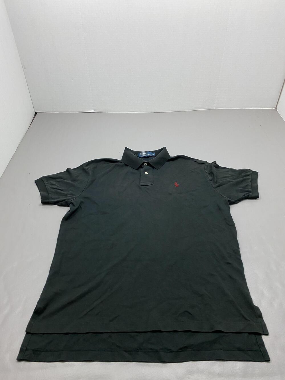Polo By Ralph Lauren Shirt Mens M Black Collared Embroidered Pony Classic Fit